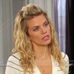 Cat's white striped knit dress on Days of our Lives