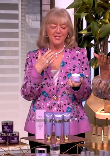 Cathy Kangas’s pink floral blazer on The View