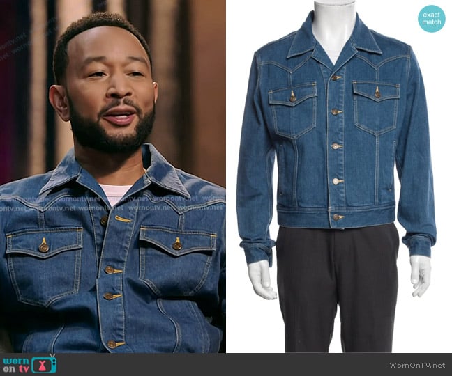 Celine Denim Jacket worn by John Legend on The Voice