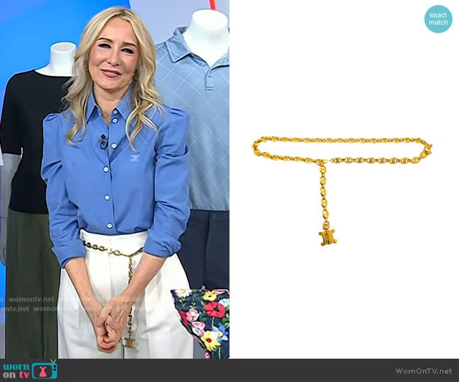 Celine Gold Chain Belt worn by Chassie Post on Today