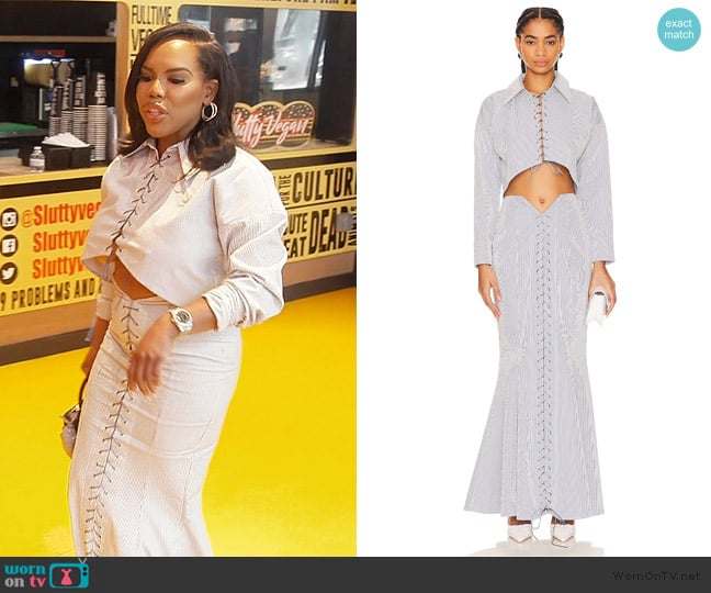 Ceren Ocak Crop Shirt worn by Kelli Ferrell on The Real Housewives of Atlanta