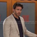 Chad’s beige blazer on Days of our Lives