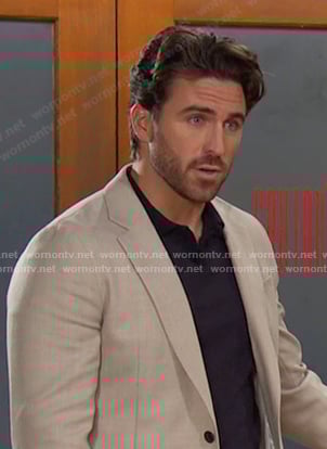 Chad’s beige blazer on Days of our Lives