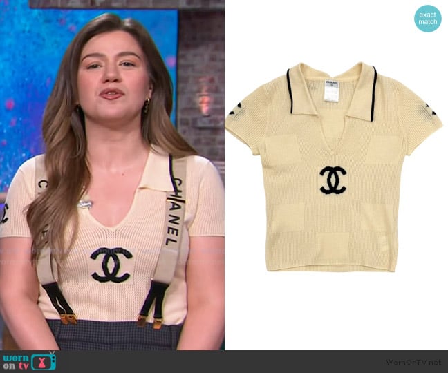 Chanel Cashmere Jumper worn by Kelly Clarkson on The Kelly Clarkson Show