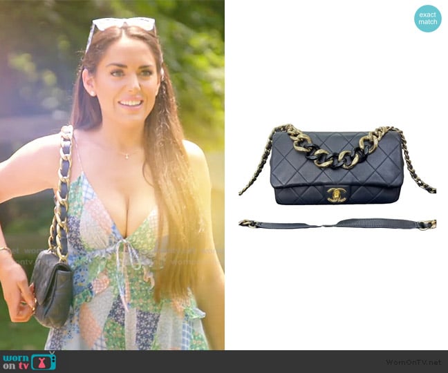 Chanel Leather Crossbody Bag worn by Rosie DiMare on The Real Housewives of Rhode Island