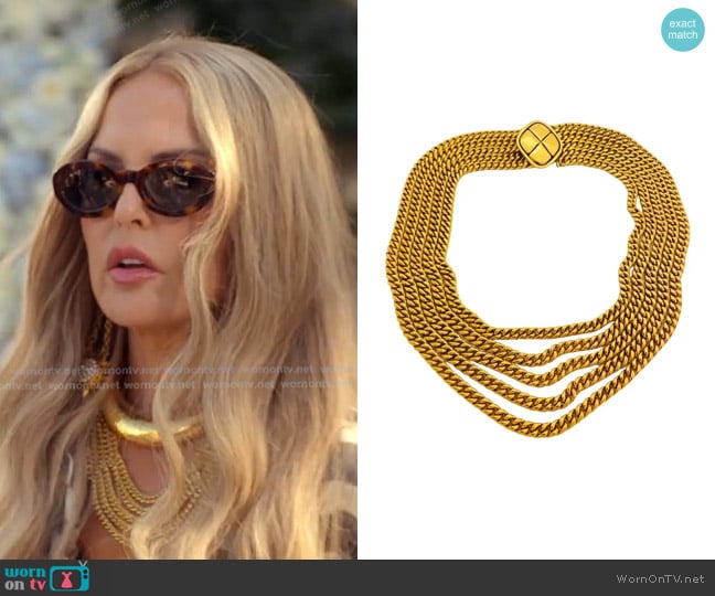 Chanel Vintage Multi Strand Chain Necklace worn by Rachel Zoe on The Real Housewives of Beverly Hills
