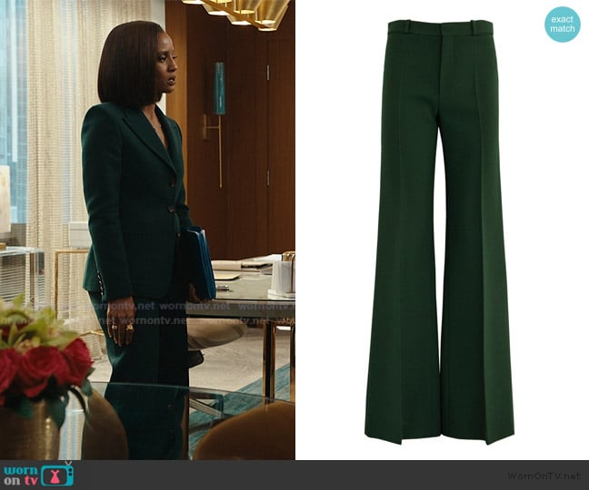 Chloe Flared wool trousers worn by Olympia (Skye P. Marshall) on Matlock