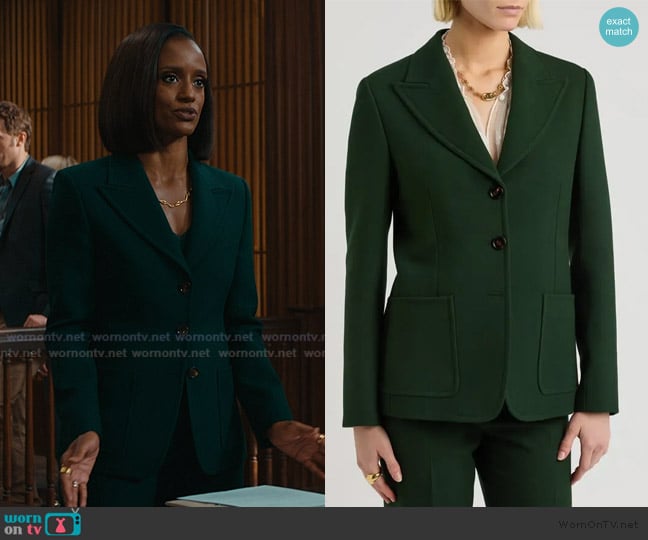 Chloe Single-Breasted Wool Jacket worn by Olympia (Skye P. Marshall) on Matlock
