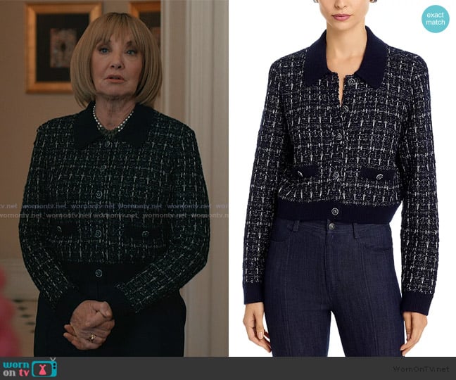 Izzy’s black tweed jacket on Elsbeth