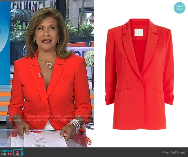 Cinq a Sept Crepe Khloe Blazer in Bisou worn by Hoda Kotb on Today