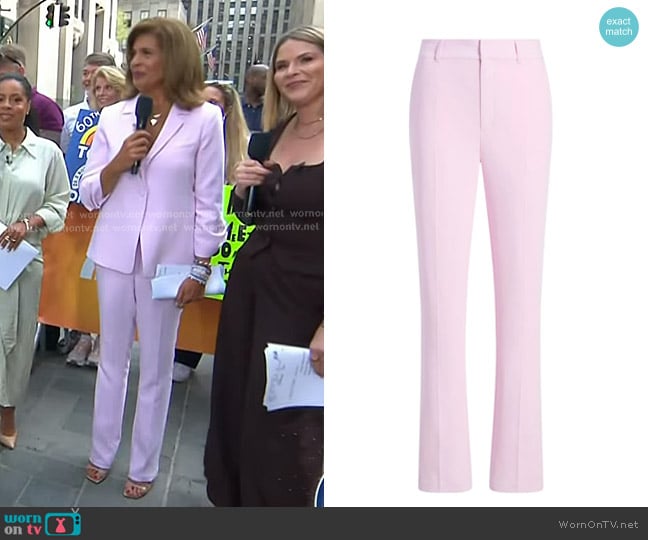 Cinq a Sept Kerry Slim Straight Leg Pants in Soft Peony worn by Hoda Kotb on Today