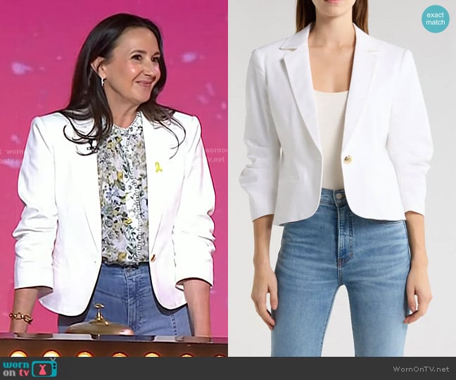 Cinq a Sept Khloe Cotton Blend Jacket worn by Christina Geist on Today