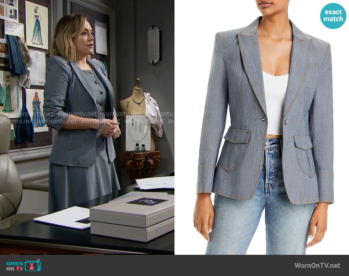 Cinq a Sept Louisa Blazer worn by Hope Logan (Annika Noelle) on The Bold and the Beautiful