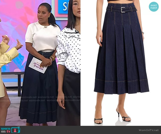 Cinq a Sept Rylee Skirt worn by Sheinelle Jones on Today