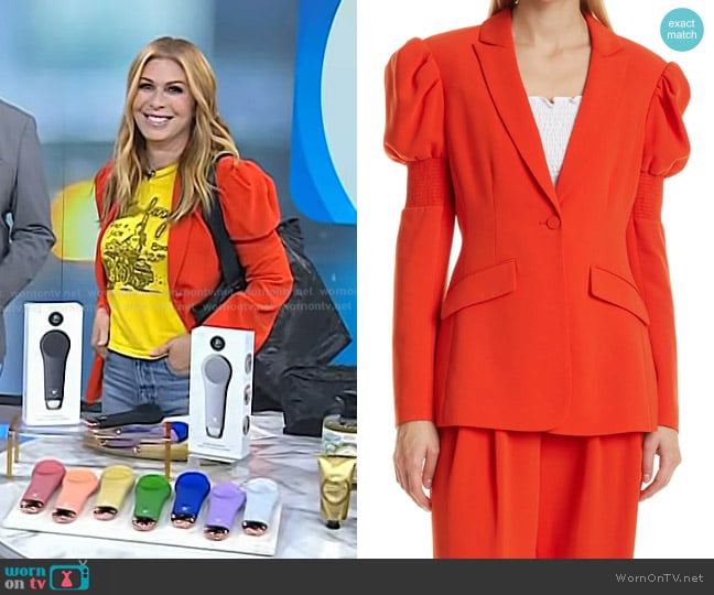 Cinq a Sept Starla Puff Sleeve Blazer worn by Jill Martin on Today