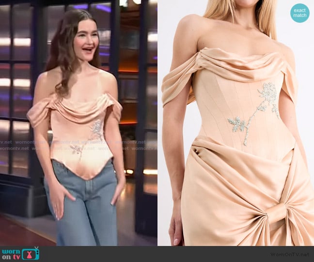 Clio Peppiatt Paloma Mini Dress worn by Millicent Simmonds on The Kelly Clarkson Show