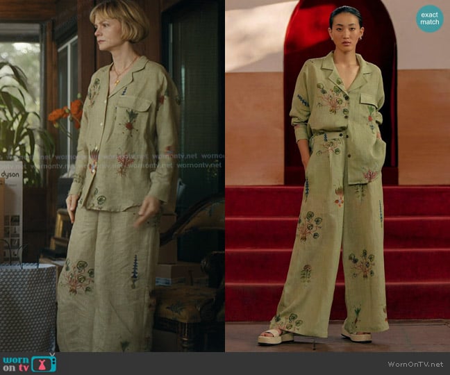 Cord Lounge Set in Botanical Green worn by Lindsay Crane-Martín (Carey Mulligan) on Beef