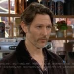 Daniel’s printed shirt and black jacket on The Young and the Restless