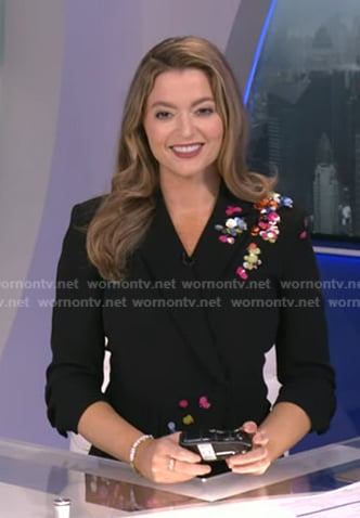 Dani’s black embellished blazer on Good Morning America