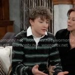 Danny’s green striped shirt on General Hospital