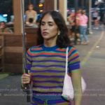 Dara’s striped top and short set on Summer House