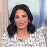 Darlene’s white plaid puff sleeve dress on Today