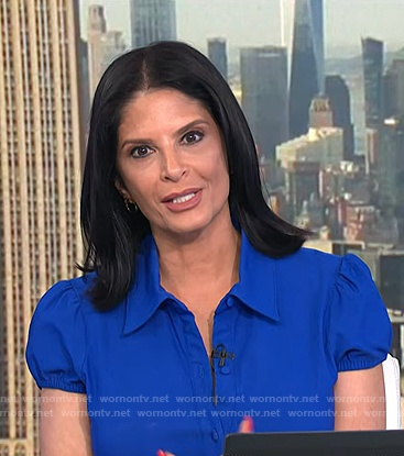 Darlene’s blue puff short sleeve dress on Today