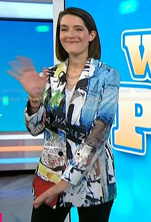 Daryn Carp’s mixed print blazer on Today