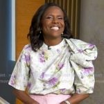 Deborah's floral asymmetric top on Good Morning America