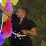 Deja Vu's black contrast dress on Live with Kelly and Mark