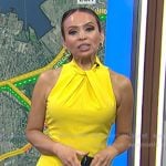 Adelle’s yellow twist neck dress on Today