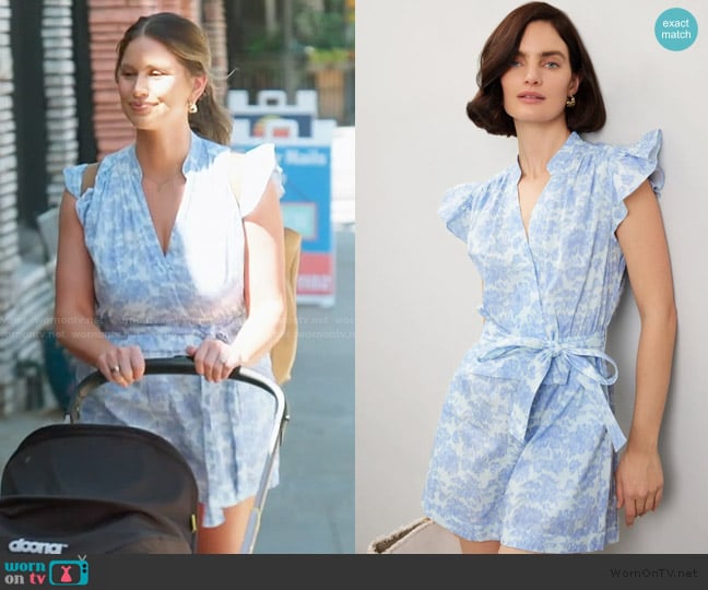 Derek Lam 10 Crosby Blurred Floral Romper worn by Nia Booko on The Valley