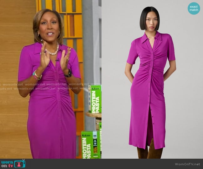 Robin’s purple ruched dress on GMA