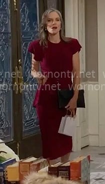 Diane’s red peplum dress on The Young and the Restless