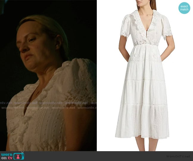 Doen Gabriella Lace Cotton Midi-Dress worn by Mary (Elisabeth Moss) on Imperfect Women