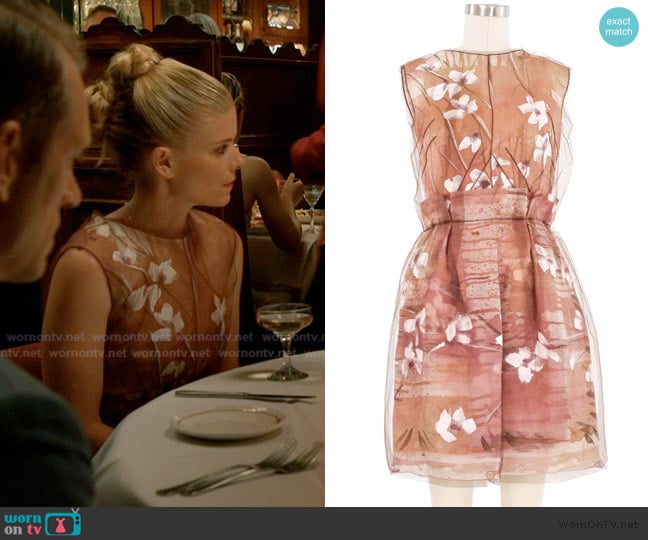 Dolce & Gabbana 2008 Hand Painted Floral Organza Dress worn by Nancy (Kate Mara) on Imperfect Women