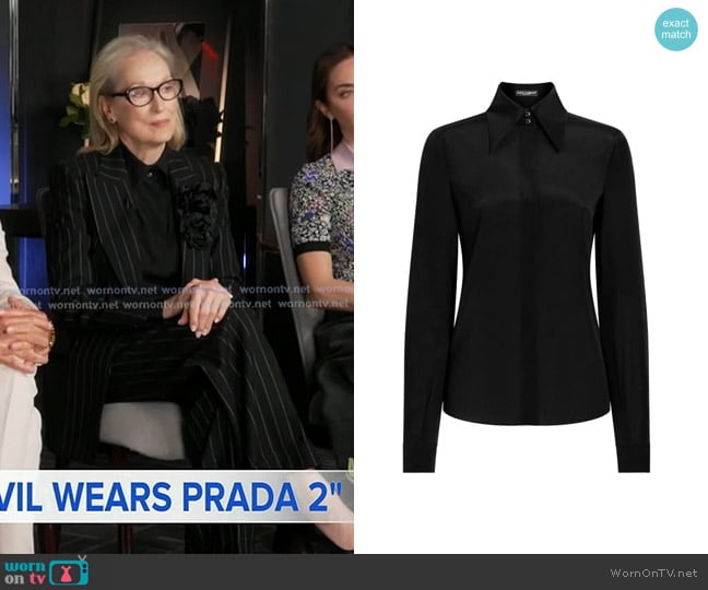Meryl Streep’s black shirt on GMA
