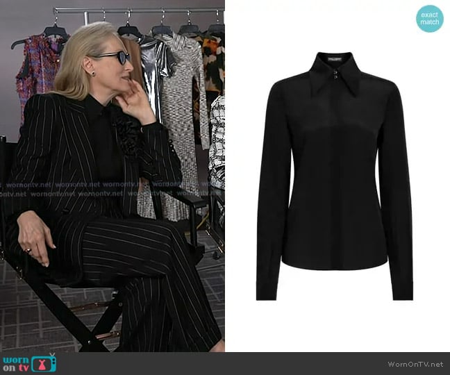 Dolce & Gabbana DNA Pointed-collar Shirt worn by Meryl Streep on Today