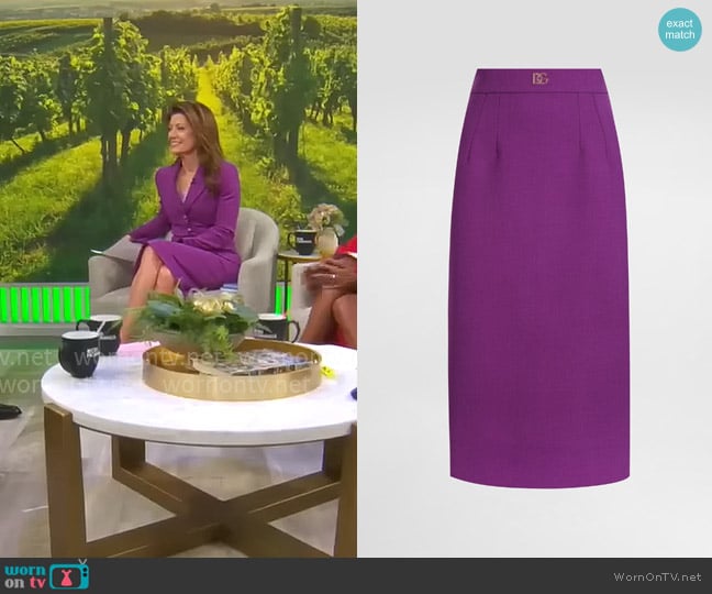 Norah O’Donnel’s purple skirt on CBS Mornings
