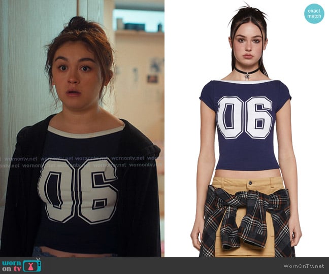 Dolls Kill Y2K Style Graphic Tee worn by Katherine Song-Covey (Anna Cathcart) on XO Kitty