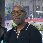Don Cheadle’s navy contrast trim polo on Today