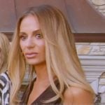 Dorit’s brown jersey top and skirt on The Real Housewives of Beverly Hills