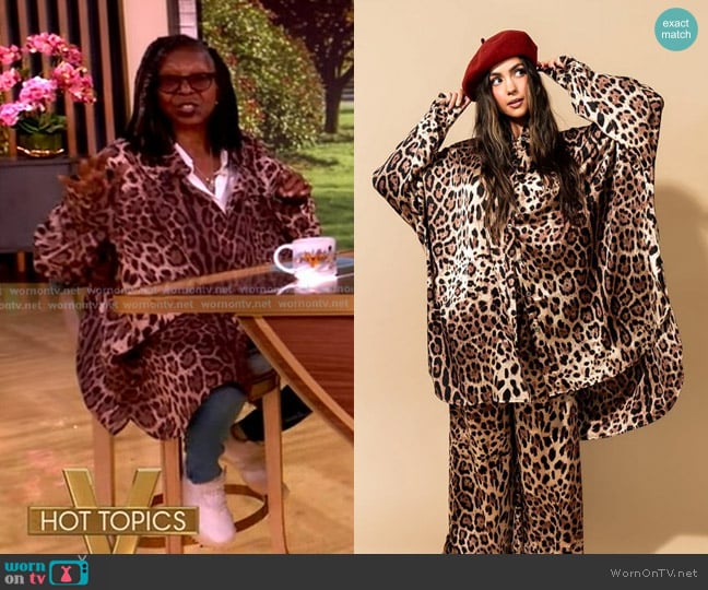 Dressed in Lala Satin Crepe Playsuit in Here Kitty Kitty worn by Whoopi Goldberg on The View