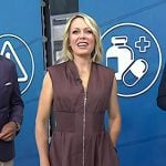 Dylan’s brown zip front v-neck dress on Today