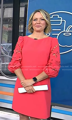 Dylan’s pink eyelet shift dress on Today