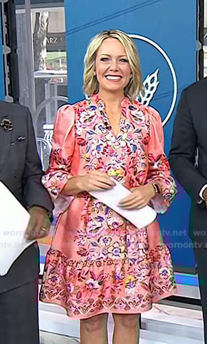 Dylan’s pink floral mini dress on Today
