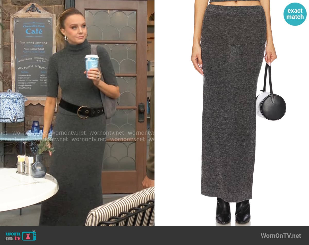 Eaves Mae Maxi Knit Skirt worn by Abby Newman (Melissa Ordway) on The Young and the Restless