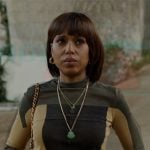 Eleanor’s mesh colorblock top and pants on Imperfect Women