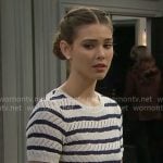 Electra’s striped knit top on The Bold and the Beautiful