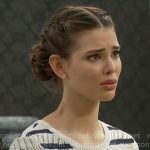 Electra's striped knit top on The Bold and the Beautiful